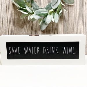 NWT🍷Rae Dunn SAVE WATER DRINK WINE Sign